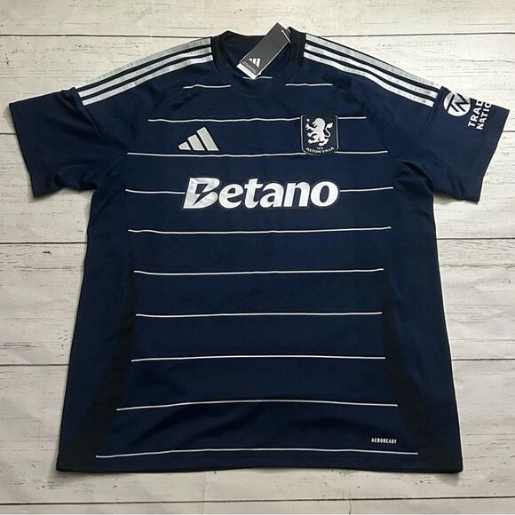 Adidas Aston Villa FC 24/25 Third Kit Blue Size XL Soccer Jersey Betano - Picture 1 of 9